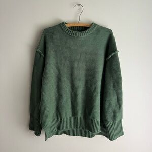 PinkBlush Maternity Olive Exposed Seam Maternity Sweater | Size S